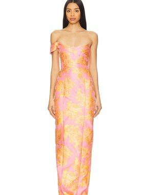 Sau Lee Jackson gown in pink multi